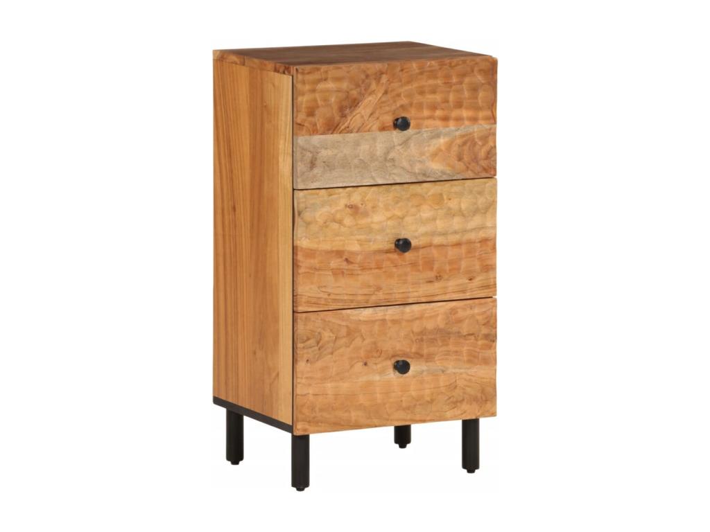 Armario auxiliar madera maciza de acacia 40x33x75 cm