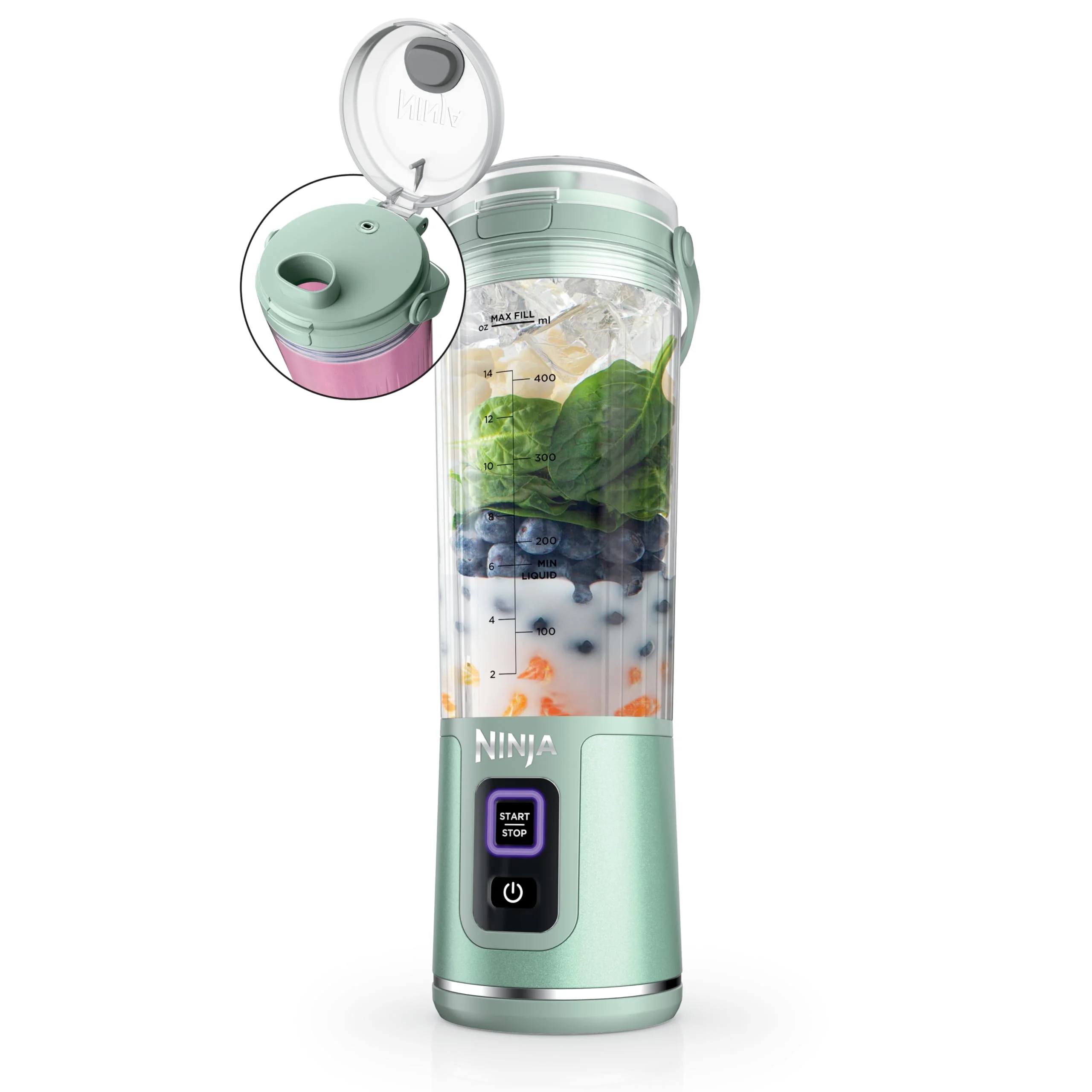Ninja Blast Portable Blender, Cordless, 18oz. Vessel, Personal Blender for Shakes & Smoothies, BPA Free, Leakproof Lid & Sip Spout, USB-C Rechargeable, Dishwasher Safe Parts, Metallic Purple, - Image 123