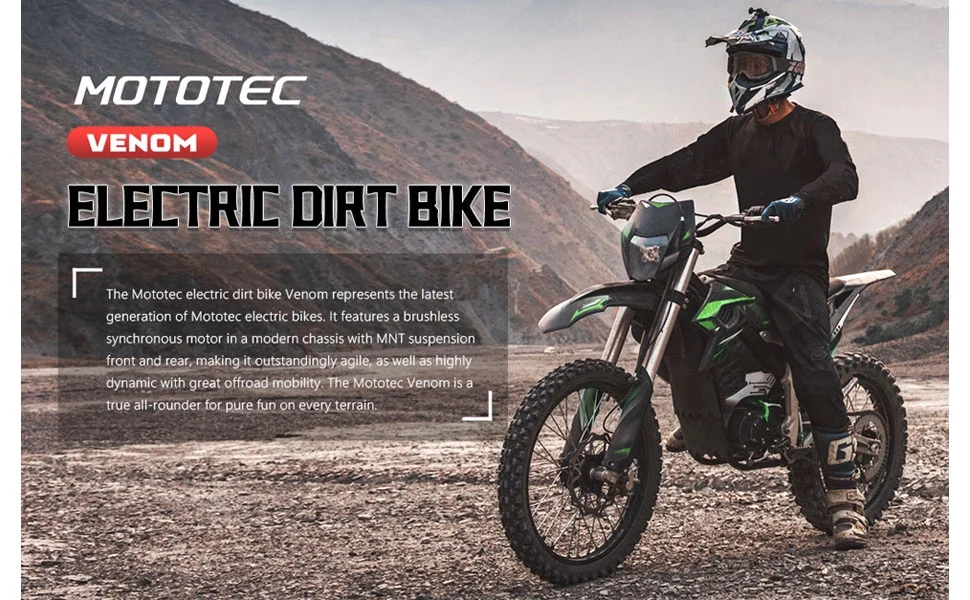 MotoTec Venom 72v 12000w Electric Dirt Bike White - Image 11