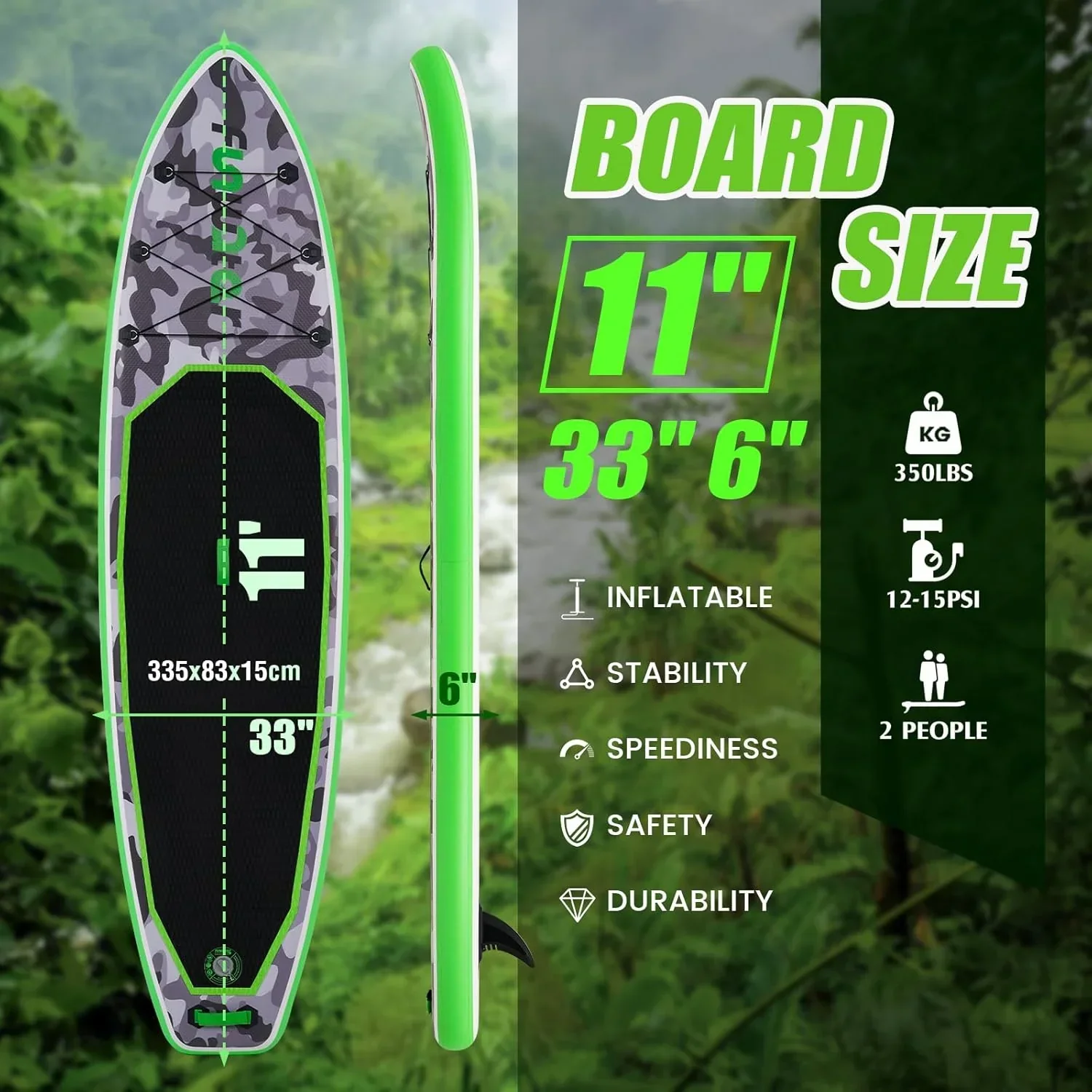 FunWater Inflatable Stand Up Paddle Board, 11 ft x 32 in x 6 in - SUP Paddle Accessories - Image 95 FunWater Inflatable Stand Up Paddle Board, 11 ft x 32 in x 6 in - SUP Paddle Accessories - Image 95