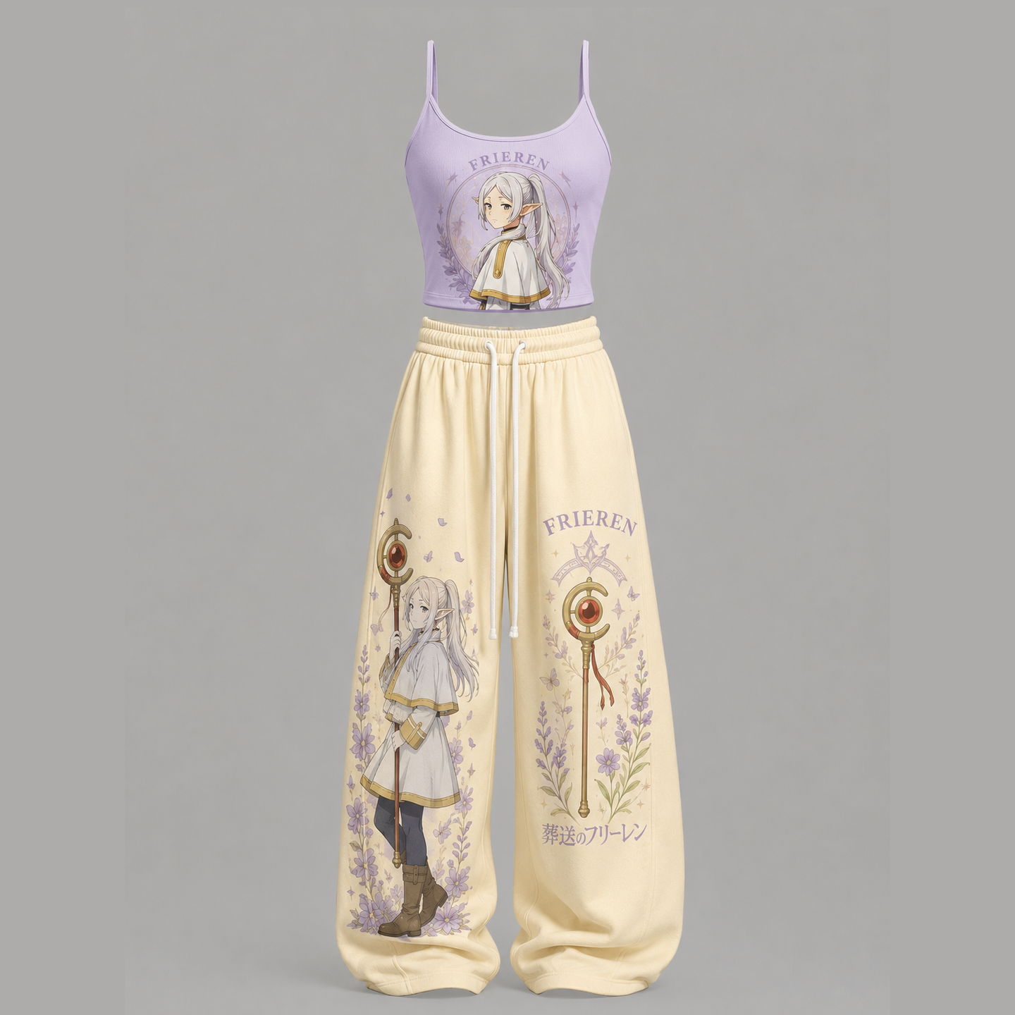 Frieren Top & Elasticated Trousers Two-Piece Set