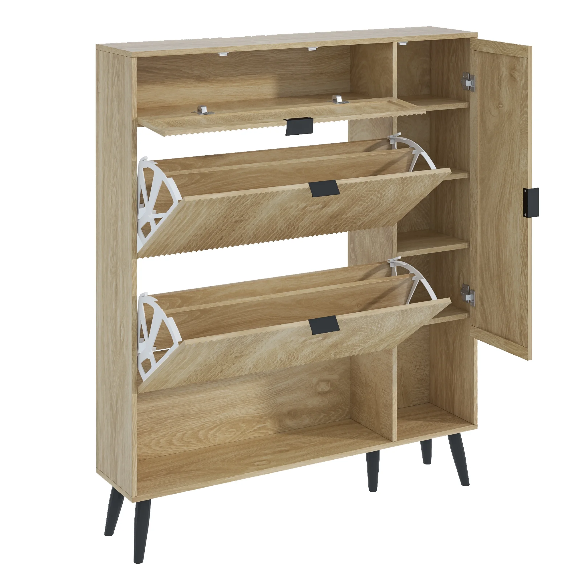 Shoe Cabinet with Drawers, slim storage cabinets, entryway shoe storage cabinets - Image 7
