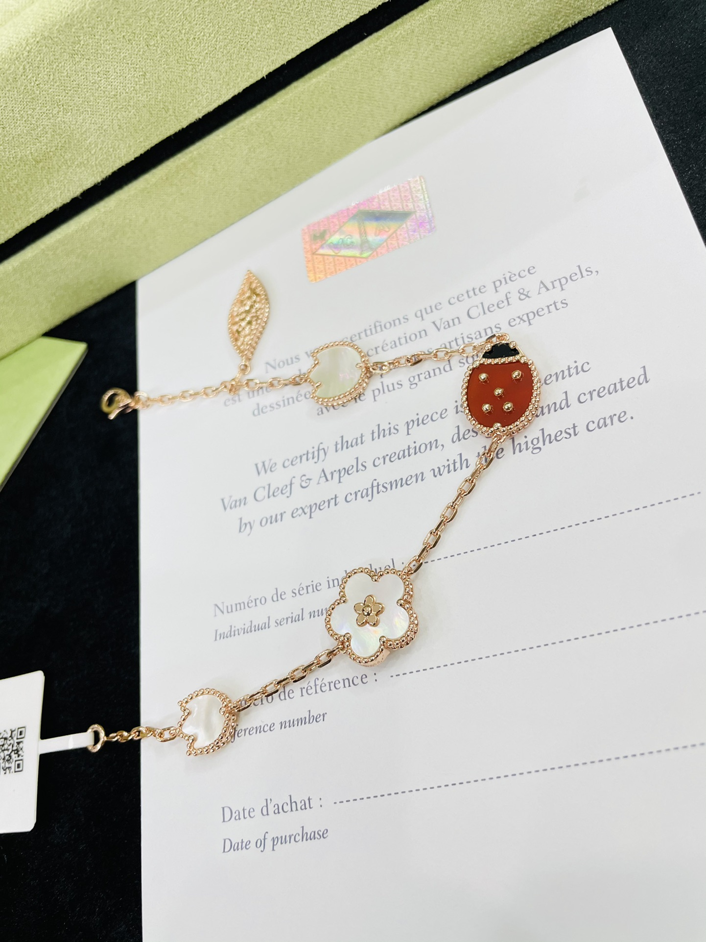 VCA Fauna Ladybug Lucky Spring Bracelet, 5 Motifs - Original Replica Club