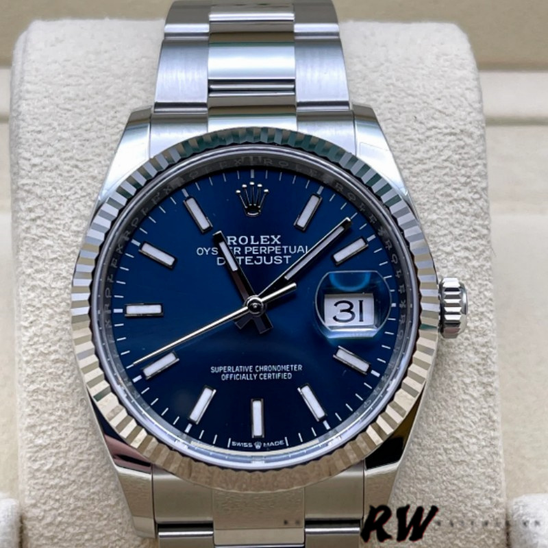 Rolex Datejust 126234 Blue Index Dial Stainless Steel 36MM Unisex Replica Watch