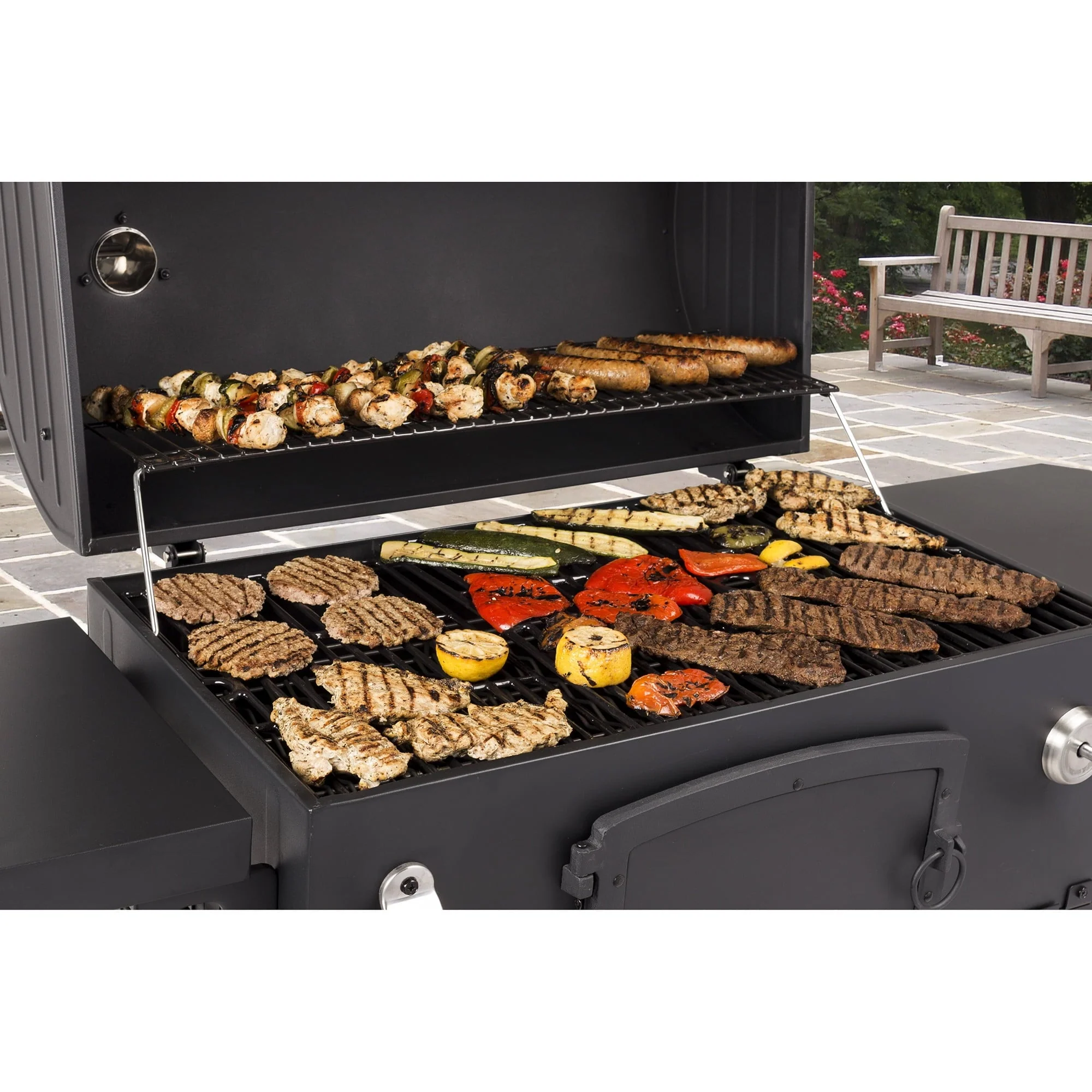 X-Large Heavy-Duty Charcoal Grill - 32 in. W- 816 sq.in. of Cooking Area Black - Image 3