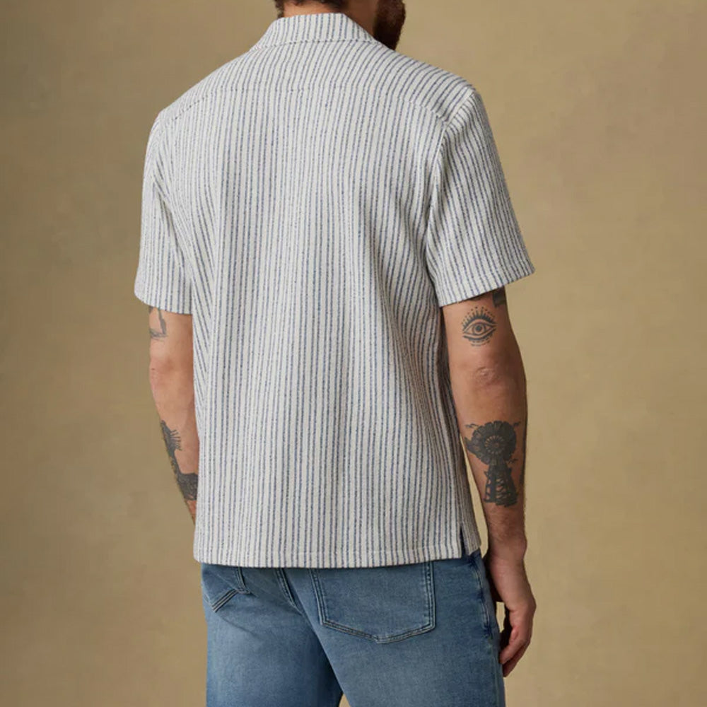 Faherty - Chemise Oasis Camp - Rayures Marine Shore