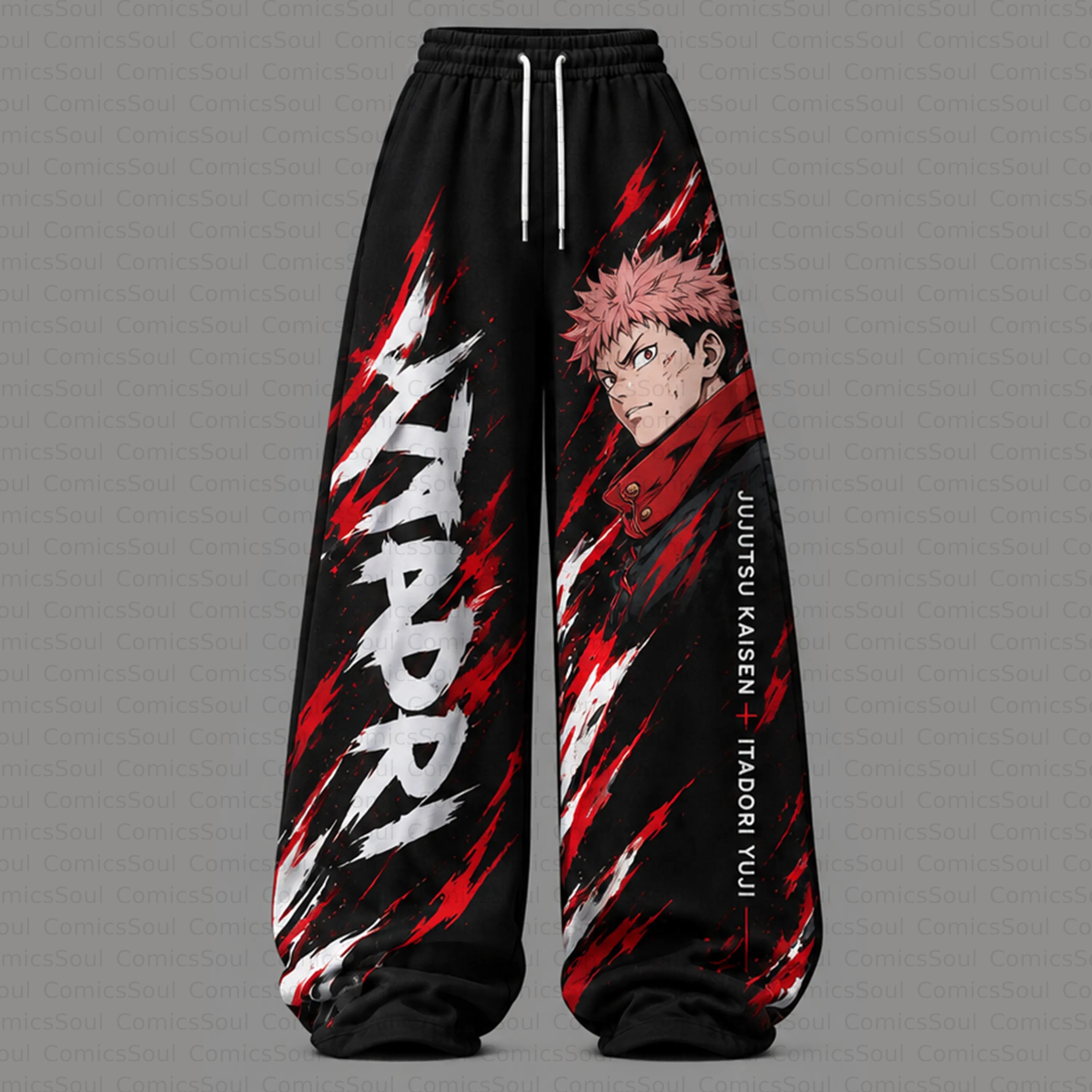 Jujutsu Kaisen Cropped Long Sleeve Hoodie & High Waist Jogger Pants Two Piece TeeThreads Sustain the Scene with Custom Apparel