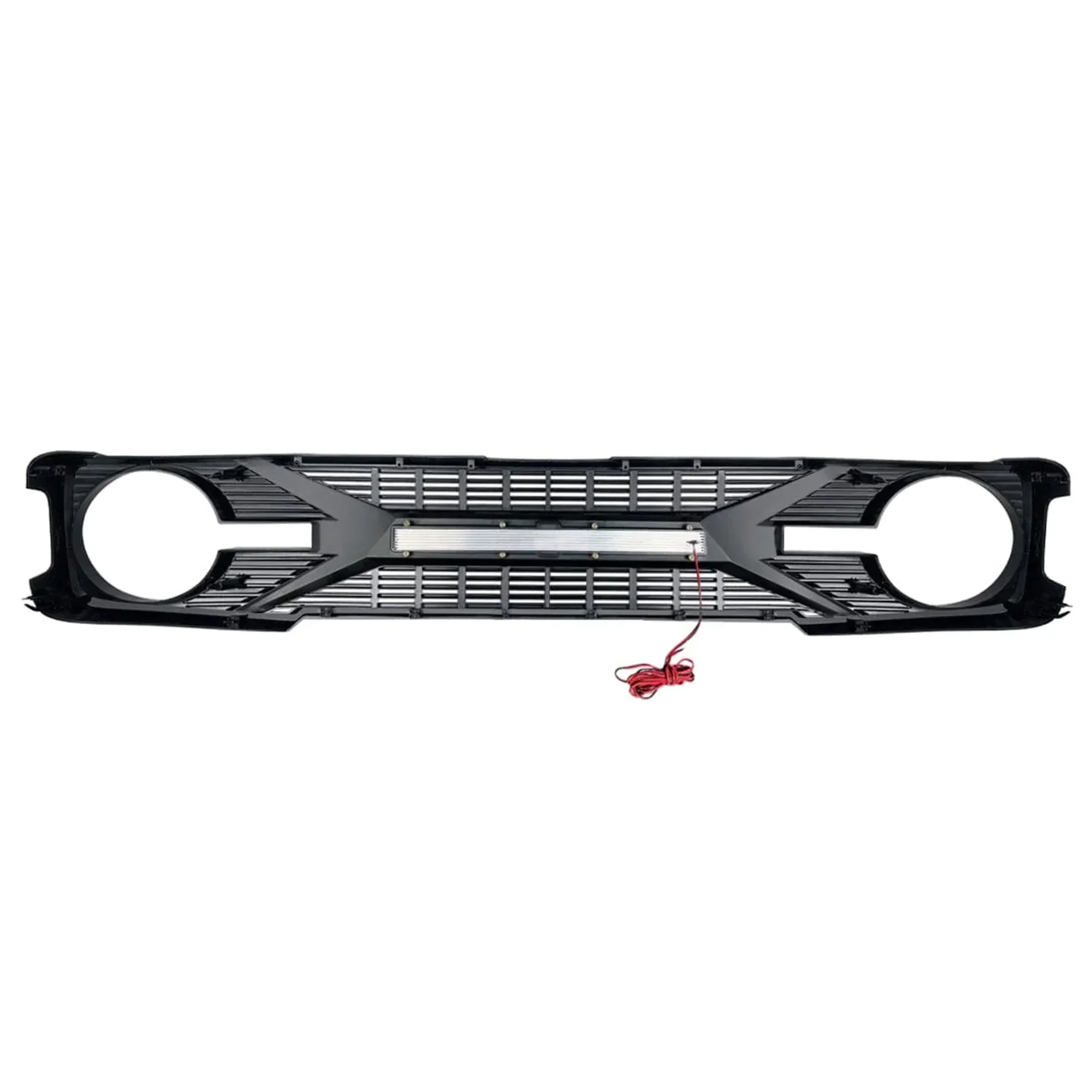 AMERICAN MODIFIED Tomahawk Grille With Lights for 2021-2024 Ford Bronco Without Front Camera - Matte Black - Image 10 AMERICAN MODIFIED Tomahawk Grille With Lights for 2021-2024 Ford Bronco Without Front Camera - Matte Black - Image 10