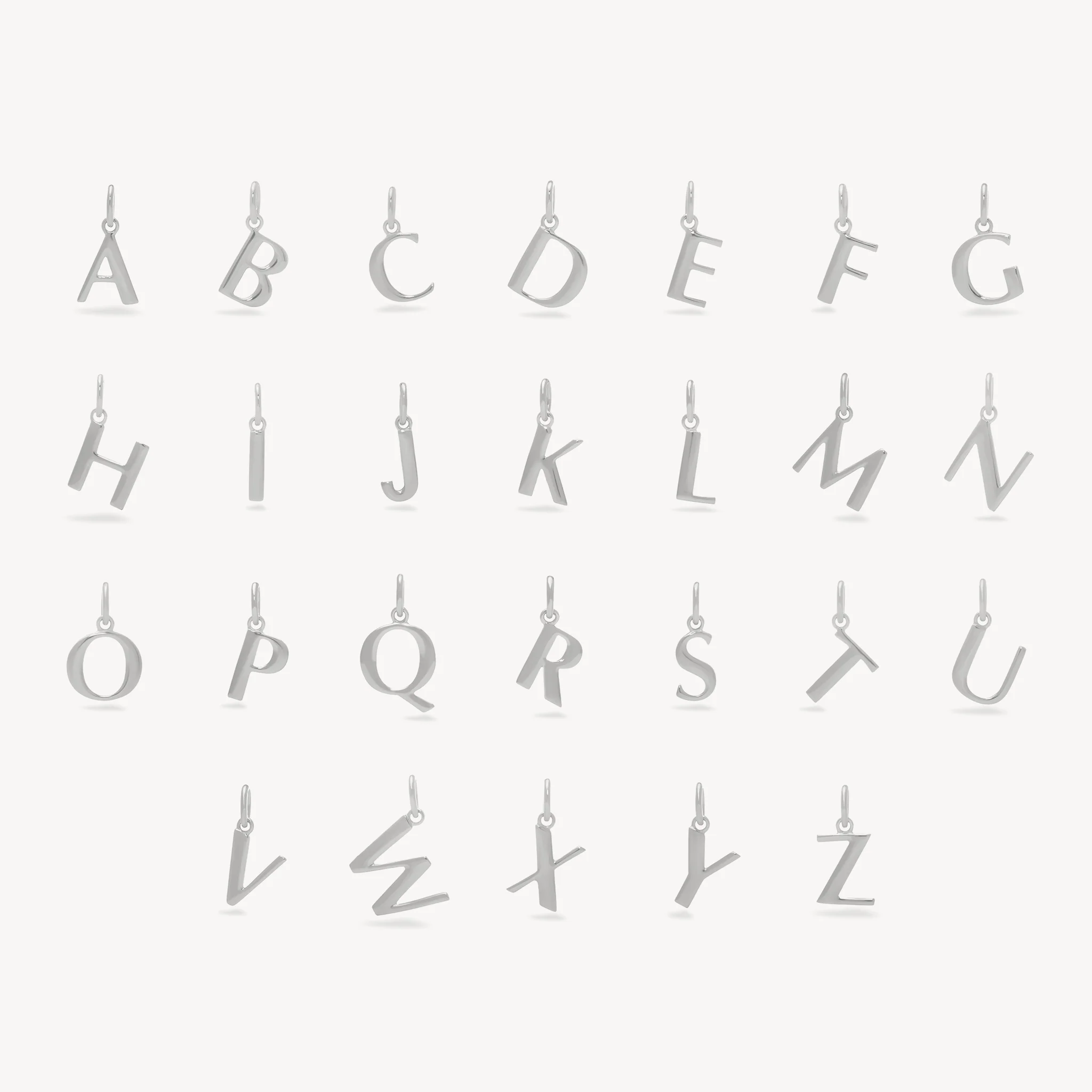 Sterling Silver Letter Charm