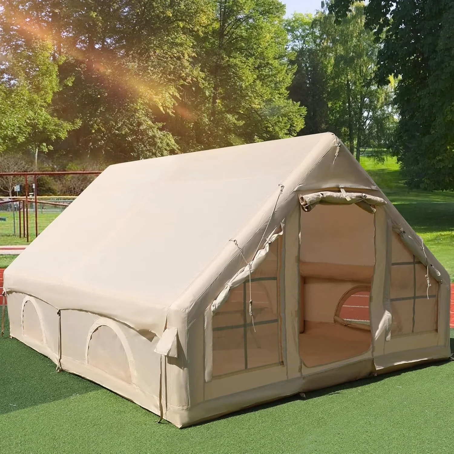Gaonala Inflatable Camping Tent For 4-6 People, 420D Oxford Fabric - With Hand Pump