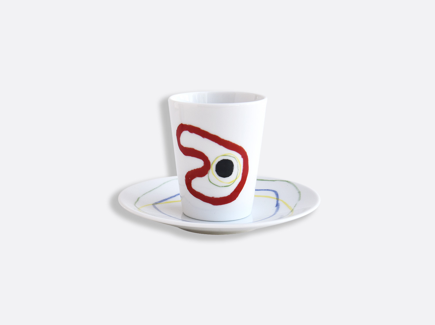 Coffret de 2 tasses et soucoupes café assorties 7 cl
