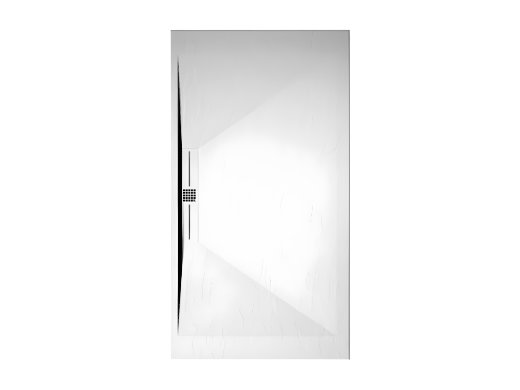 Plato de ducha pizarra EDIS BLANCO 80x80 cm rejilla color