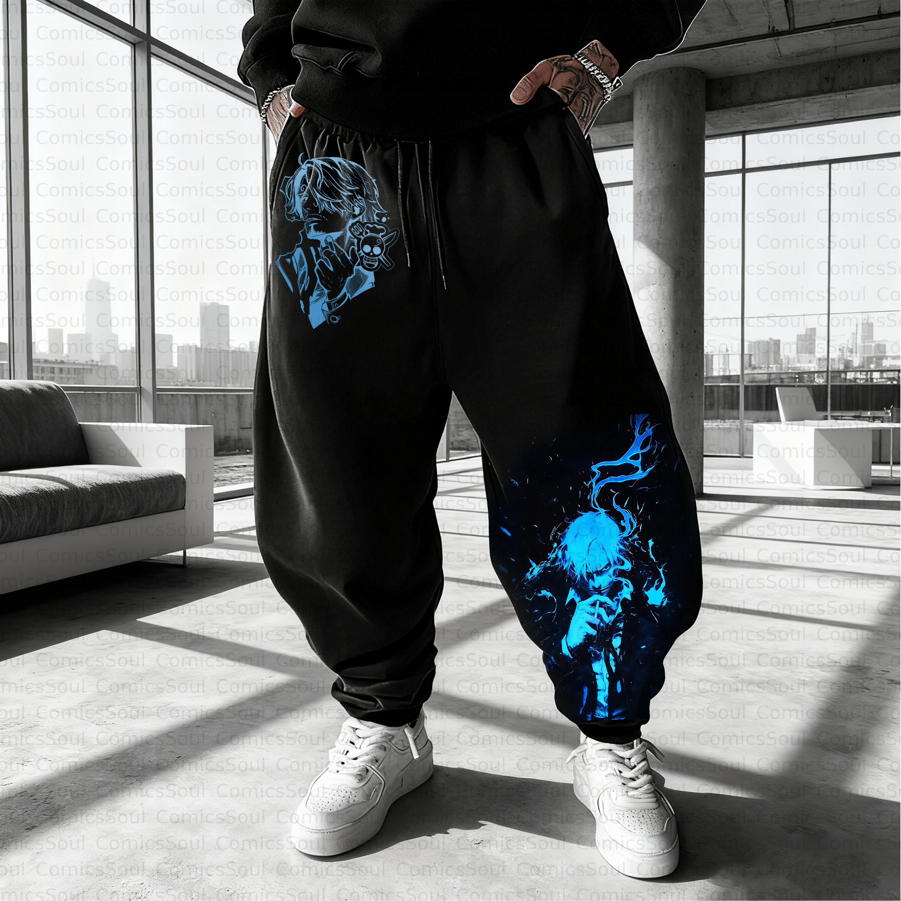 Unisex Casual Anime Streetwear Pant