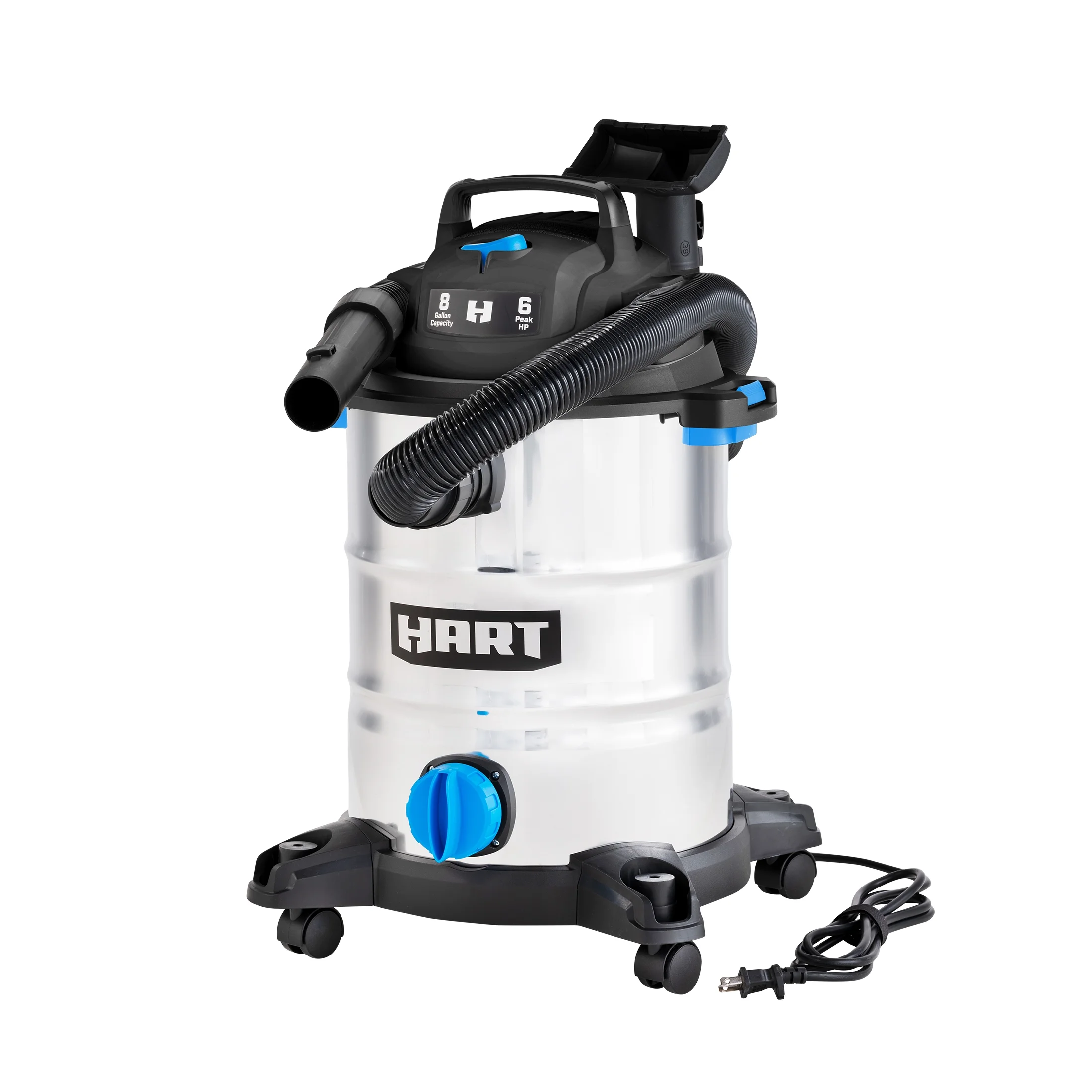 HART 8 Gallon 6 Peak HP Stainless Steel Wet/Dry Vacuum, VOC812SF 3703 - Image 5