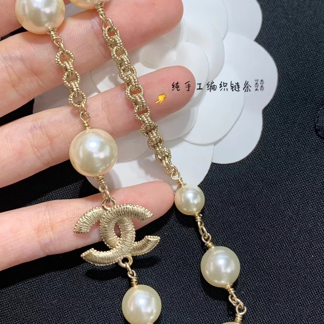 Chanel Double C  Pearl Choker Necklace - Original Replica Club