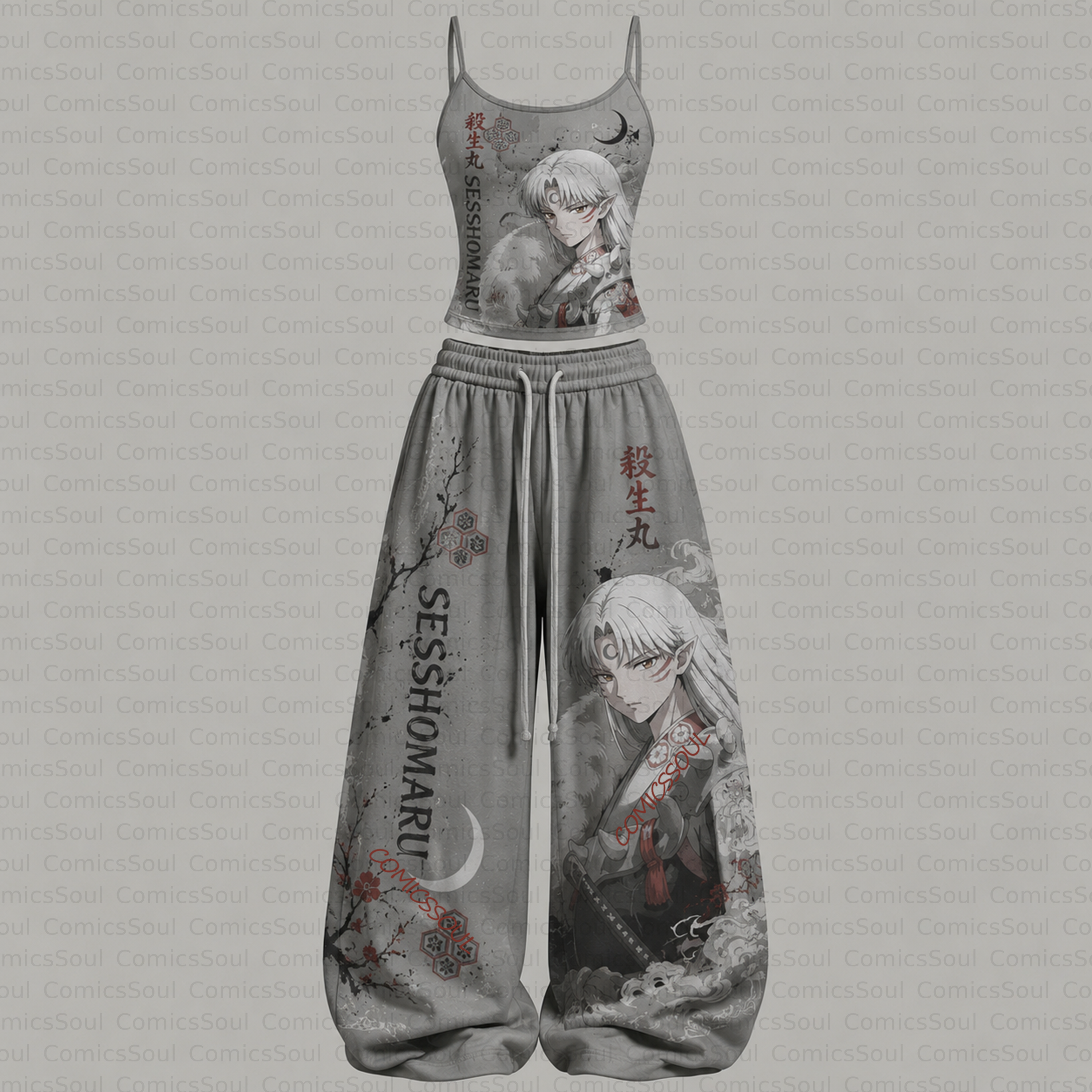 Inuyasha Top & Elasticated Trousers Two-Piece Set