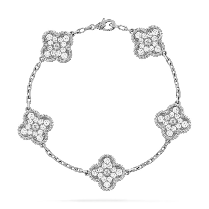 Replicate Vintage Alhambra bracelet, 5 motifs(1:1 replica) - Original Replica Club