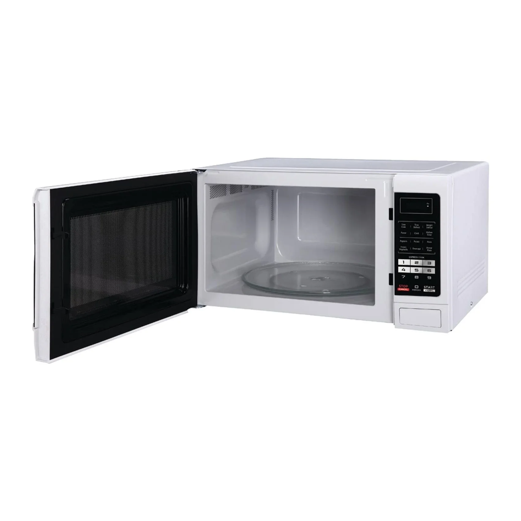 Magic Chef 1.6 Cu. ft. 1100W Countertop Microwave Oven with Push-Button Door in Black, New