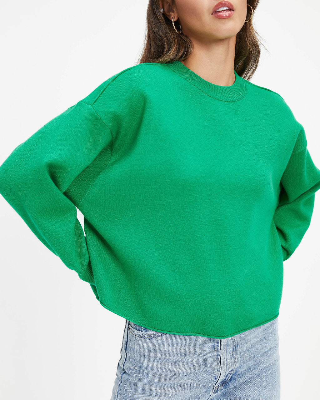 Sarna Dolman Knit Sweater - Green - Se7enfashion