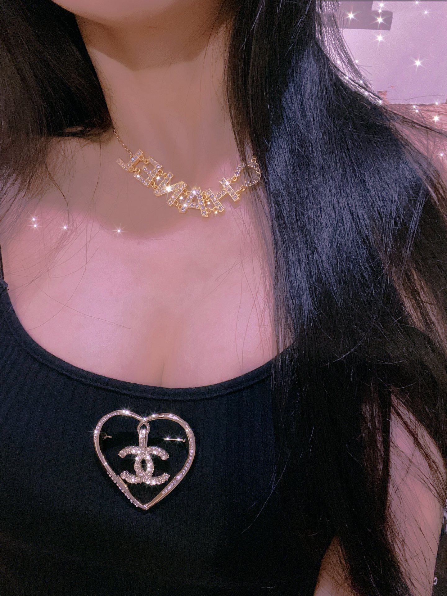 Chanel Embossed Monogram Hollow Heart Brooch - Original Replica Club