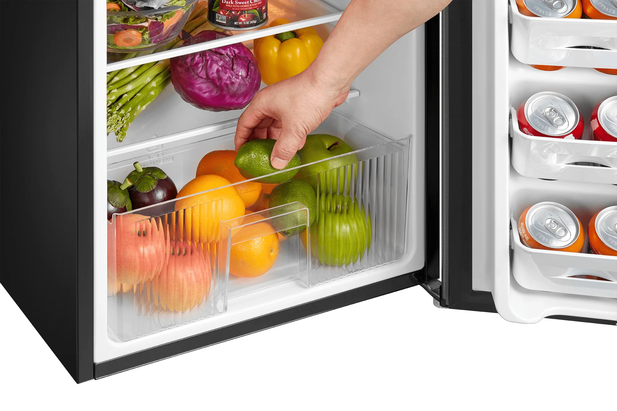 Arctic King 3.2 Cu ft Two Door Mini Fridge with Freezer, Stainless Steel, E-Star, ARM32D5ASL - Image 4