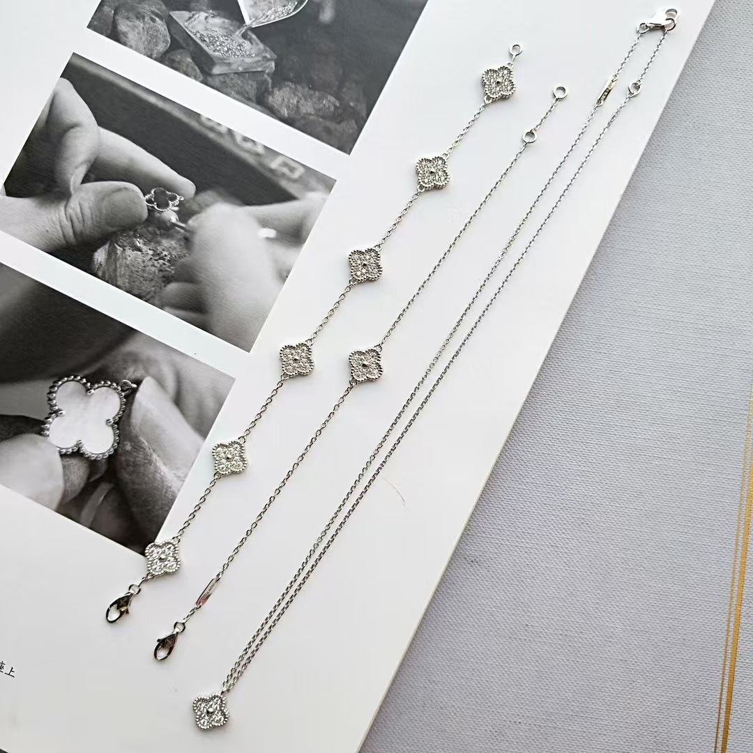 VCA Diamond Sweet Alhambra Bracelet 6 Motifs - Original Replica Club