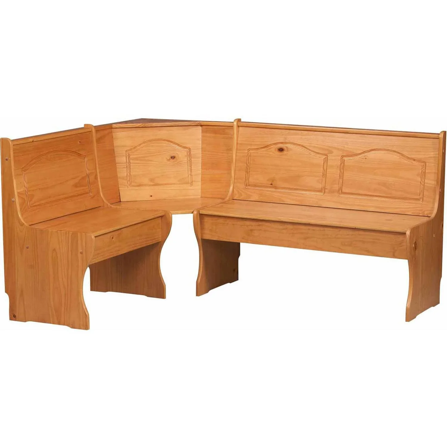 Linon Chelsea Wood Dining Nook Corner Unit in Natural