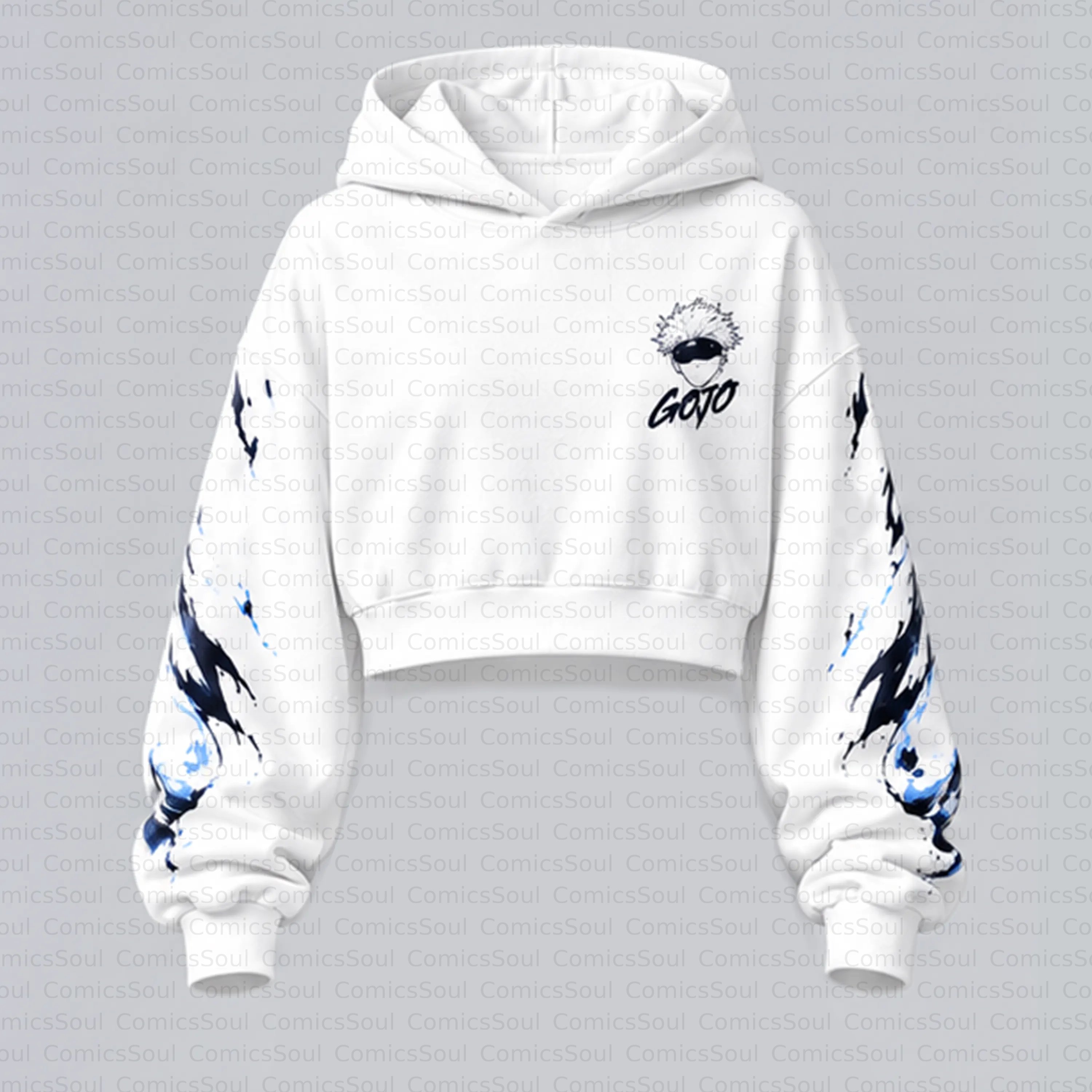 Jujutsu Kaisen Cropped Long Sleeve Hoodie & High Waist Jogger Pants Two Piece TeeThreads Sustain the Scene with Custom Apparel
