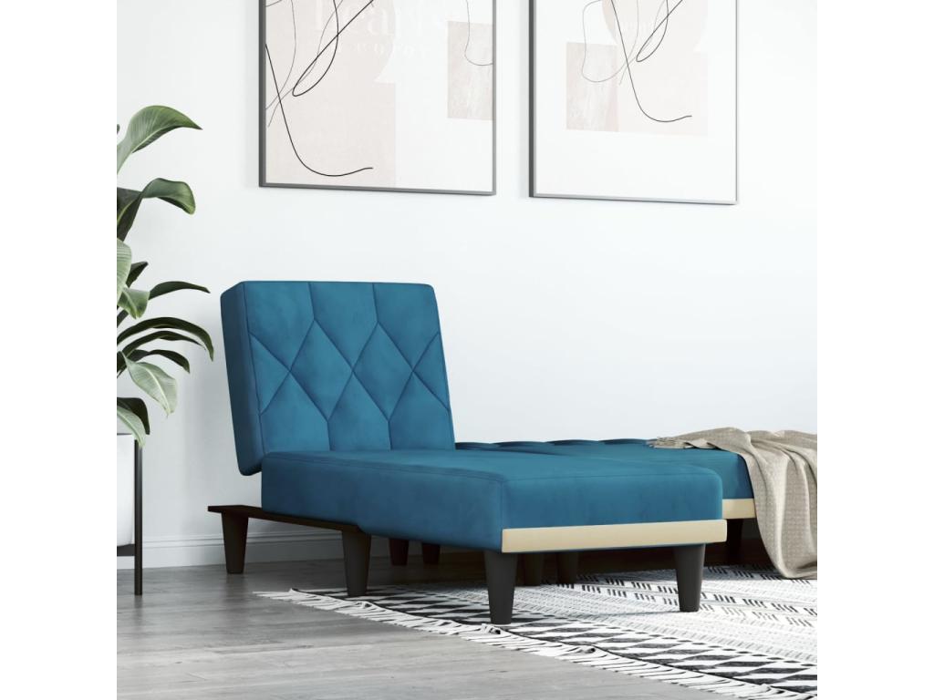 Sillón de terciopelo azul