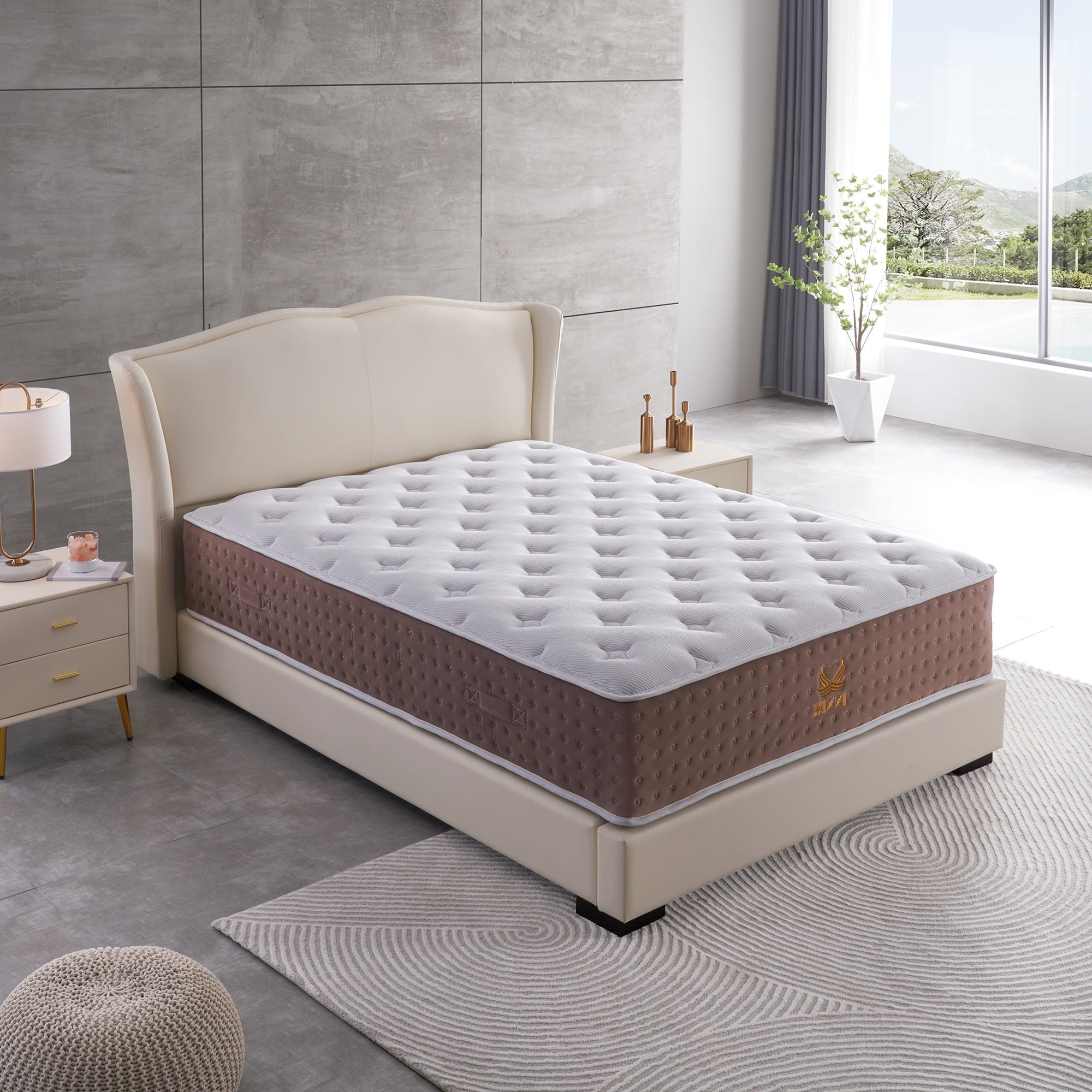 14 inch Queen Mattress Cooling-Gel Memory Foam Spring Hybrid Mattress in a Box Medium Firmness Bed Mattress for Pressure Relief
