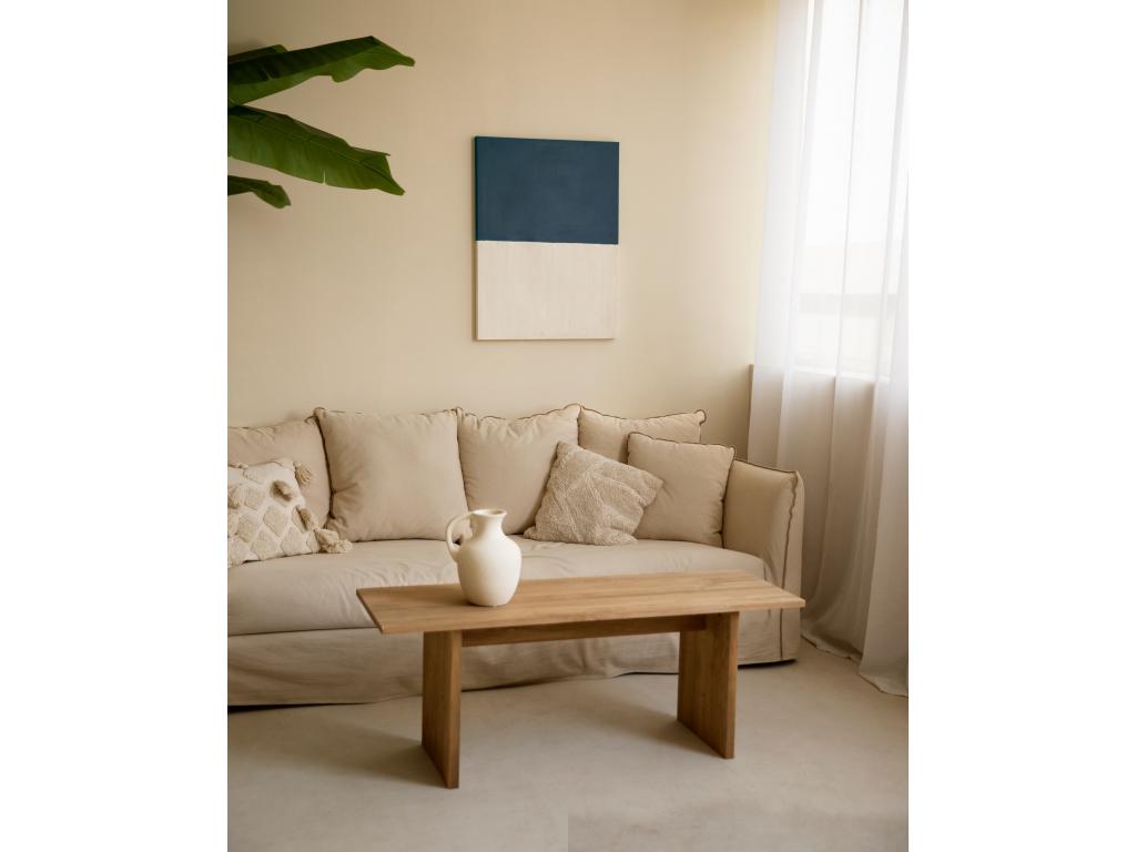 Cuadro decorativo sobre lienzo de algodón pintado artesanalmente con pintura al oleo sin marco de 80x100cm - MARINA - Hogarlujo