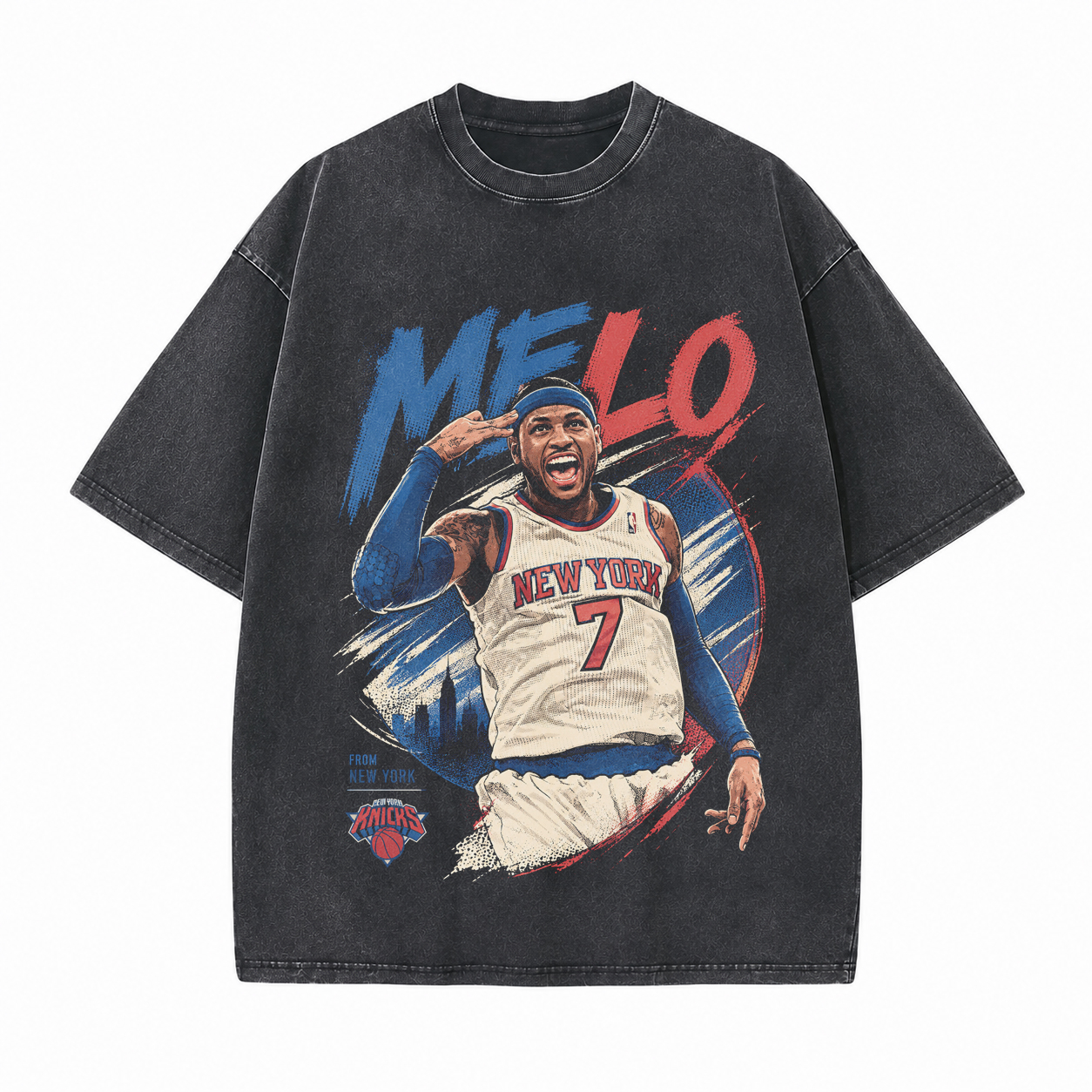 No. 7 Basketball Player Printed Unisex Washed T-Shirt