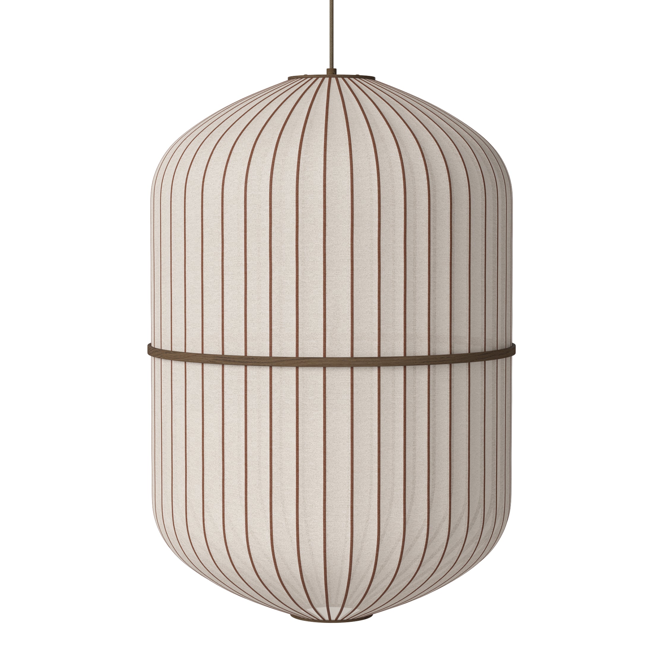 Bolia Lucén Hanglamp Ø 62 cm - Cilinder - Donker Geolied Hout