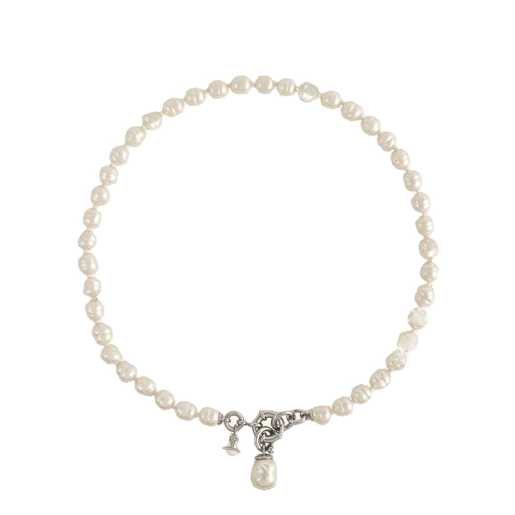 Vivienne Westwood Teardrop Pearl Charm Pendant Necklace - Original Replica Club