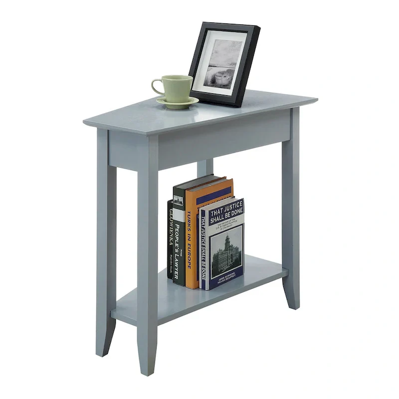 American Heritage Wedge End Table with Shelf by Convenience Concepts