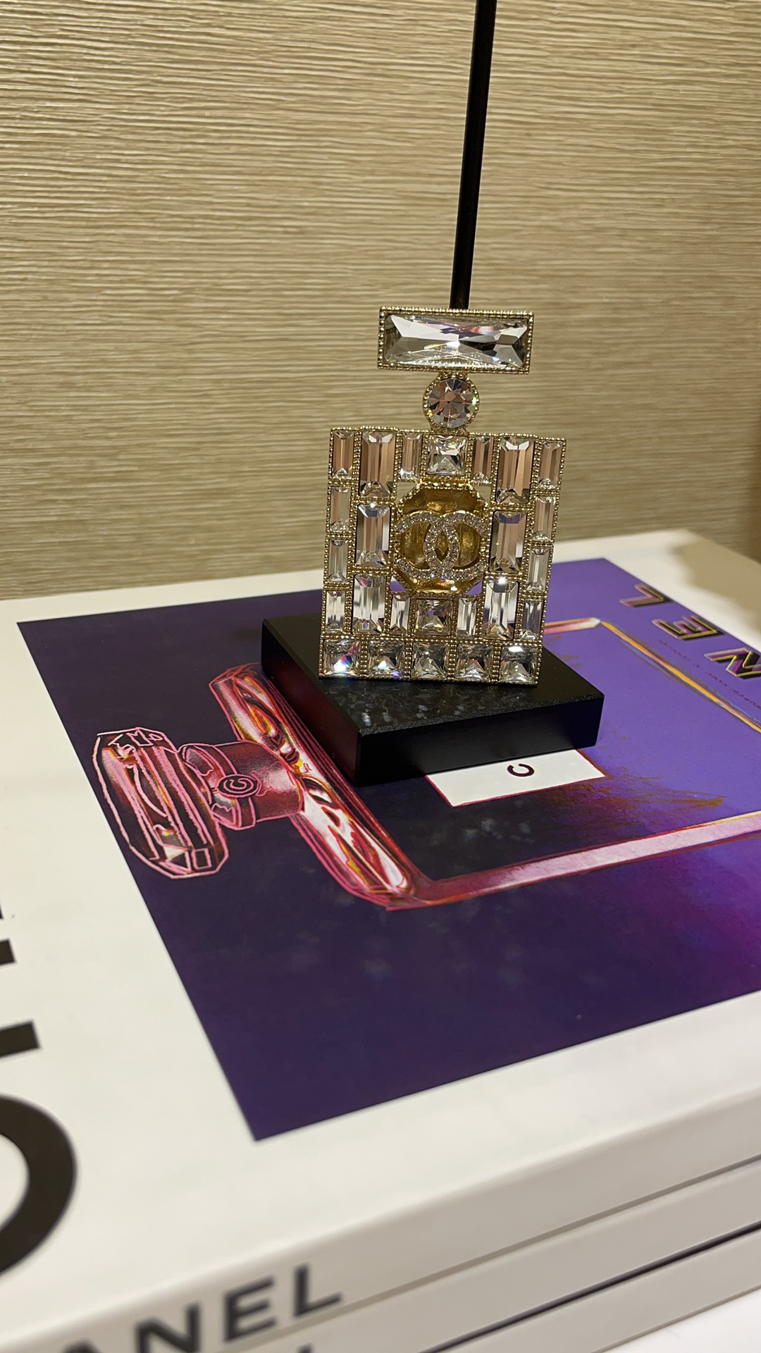 Chanel Rhinestone Perfume Bottle Brooch - Original Replica Club