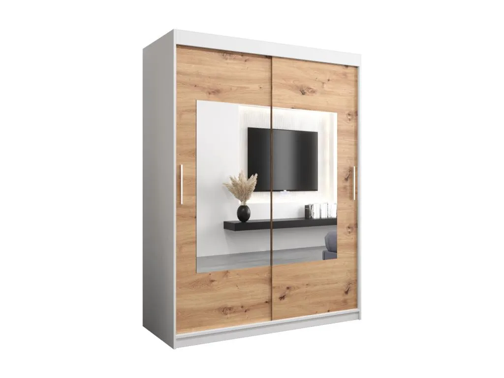 Armario Vivircalido de puertas correderas 200/150/62 2 puertas (blanco/artisan) smbr54289