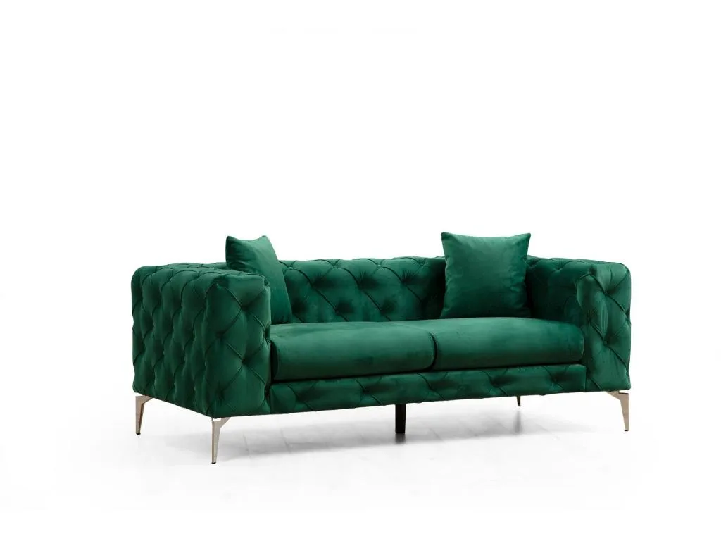 Sofá Boverdeco 354 Verde 197x90x73cm Tapiz Patas - Boverdeco