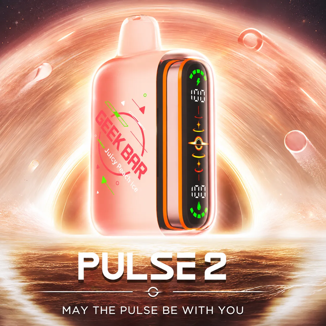 Juicy Peach lce GEEK BAR PULSE 2