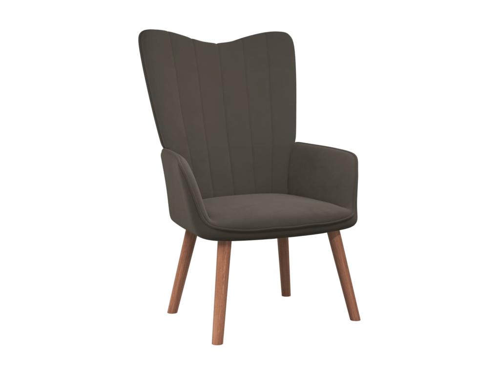 Sillón de relajación Terciopelo gris oscuro