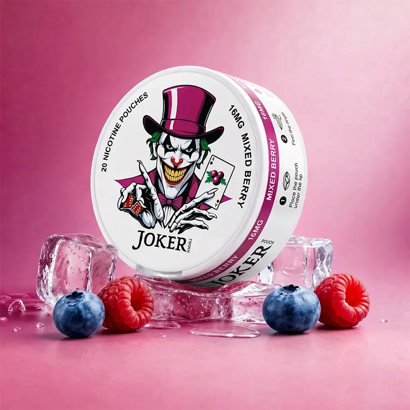 Joker Mixed Berry 16mg nicotine pouches lifestyle
