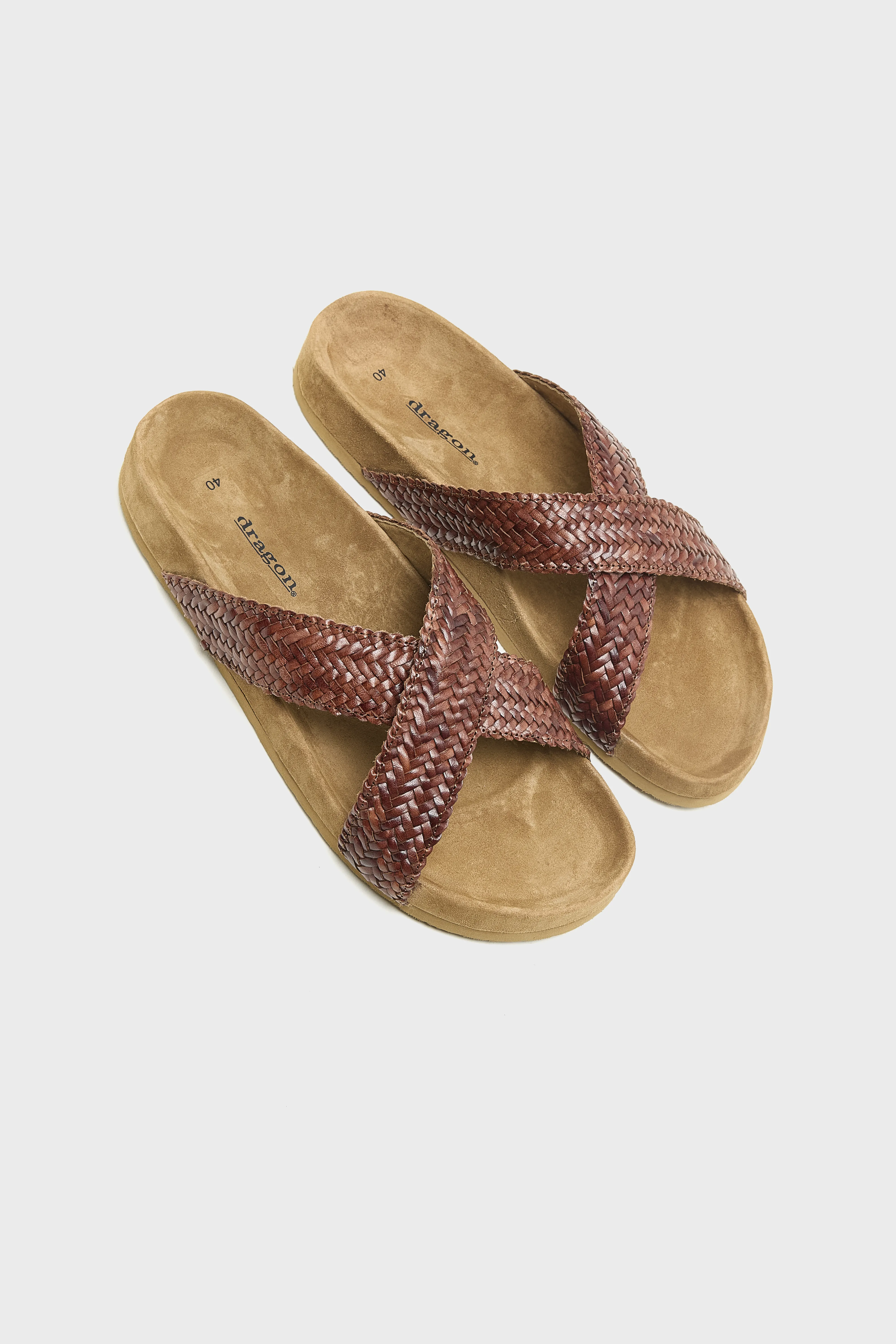 Bellerose Handwoven Leather Sandals  (261 / W / DARK BROWN)