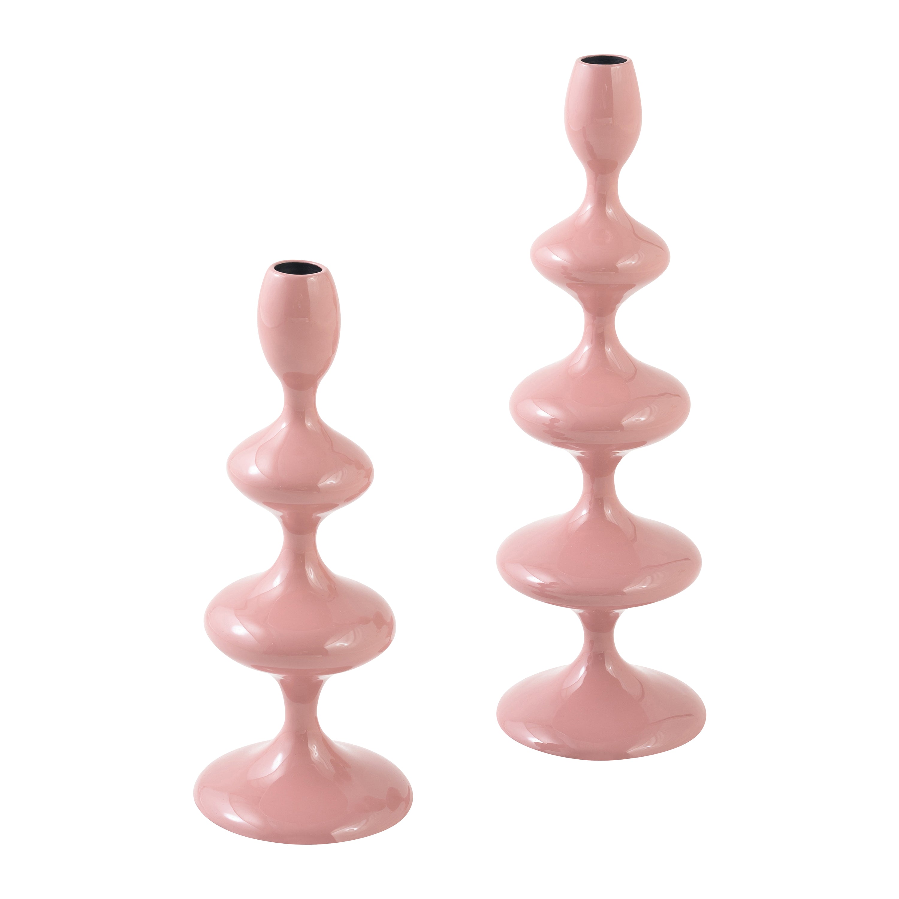 Blokker Droplet Kandelaar - Set van 2 - Rose Tan