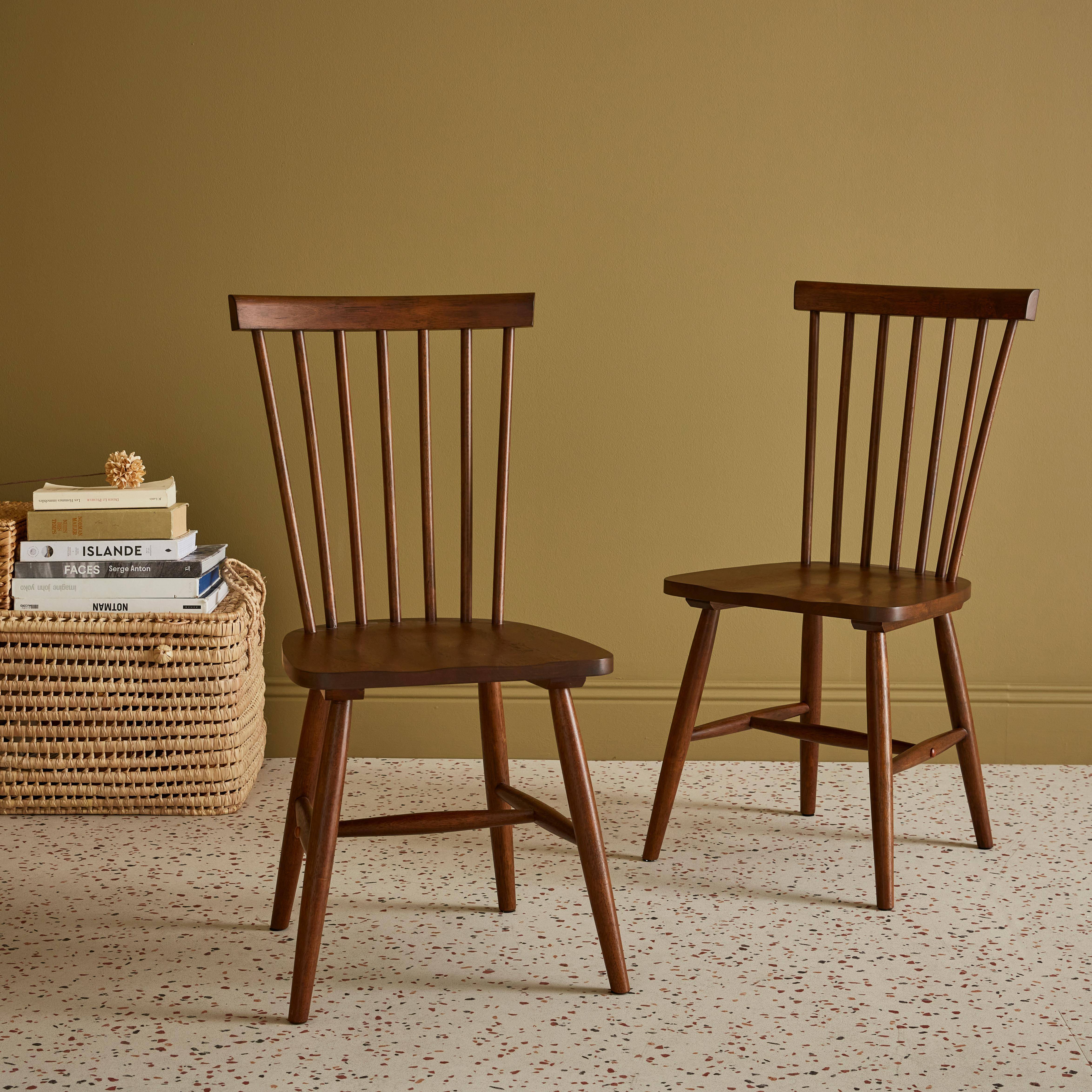 Romie - Silla de madera de hevea, set de 2