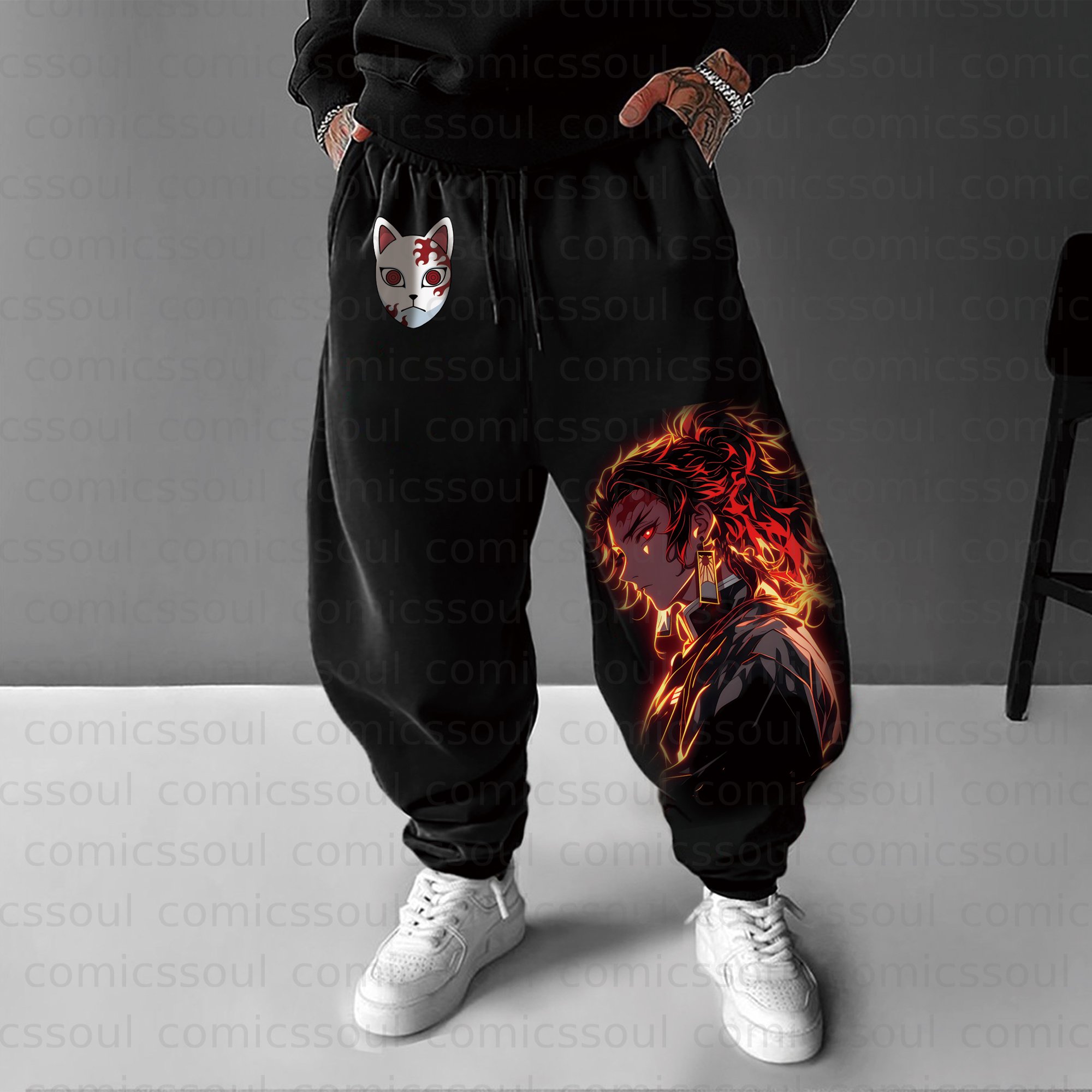 Unisex Anime Inspired Vintage Pants丨Comicssoul