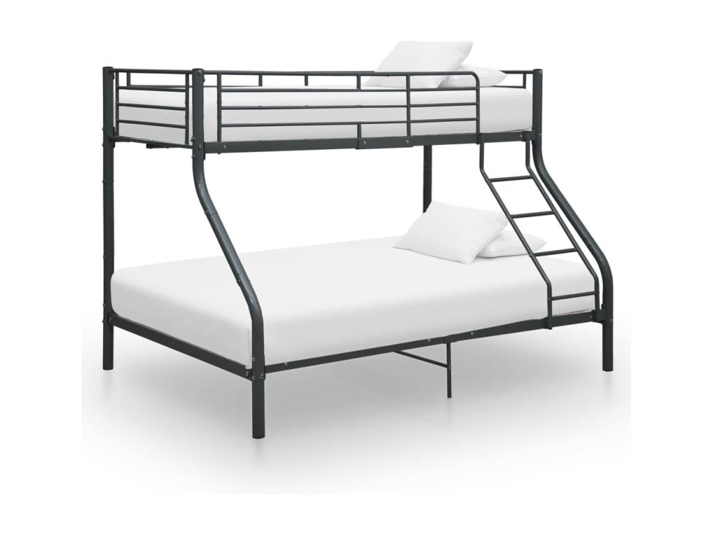 Estructura de litera de Decopractico negro 140x200 cm/90x200 cm FWPJ95318