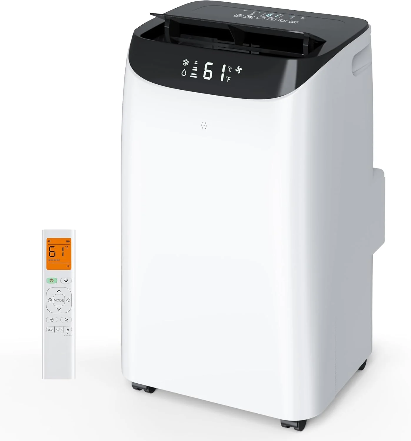 Inverter 16000BTU Portable Air Conditioners with Remote, Free Stand Cooling Portable AC Unit for Room up to 800 sq.ft, with Dehumidifier & Fan, Dual Hose, Quiet Sleep Mode(42dB), Windows Kit