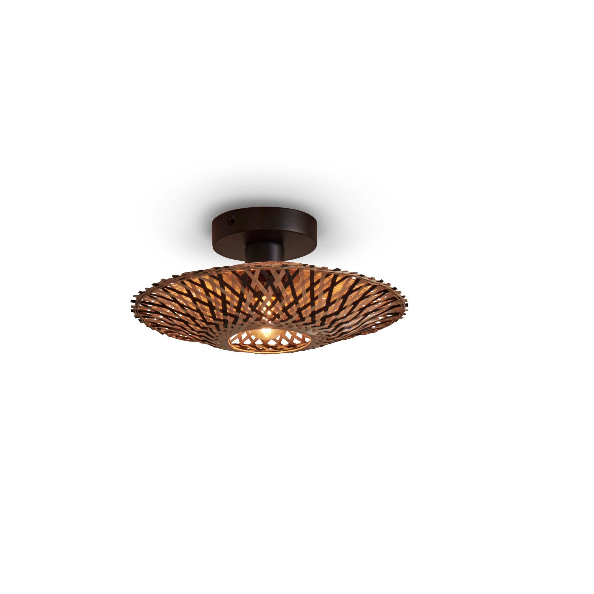 GOOD&MOJO Kalimantan Plafondlamp - Ø30cm - Naturel / Zwart