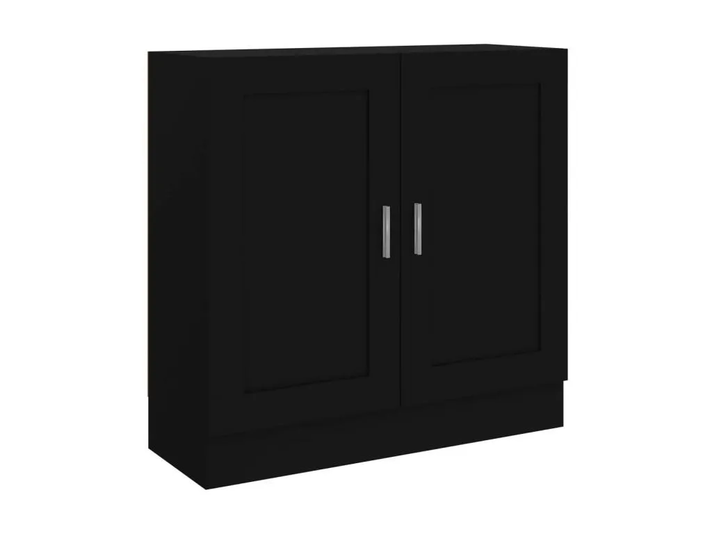 Armario de libros Hogarmini contrachapada negro 82.5x30.5x80 cm skku93509