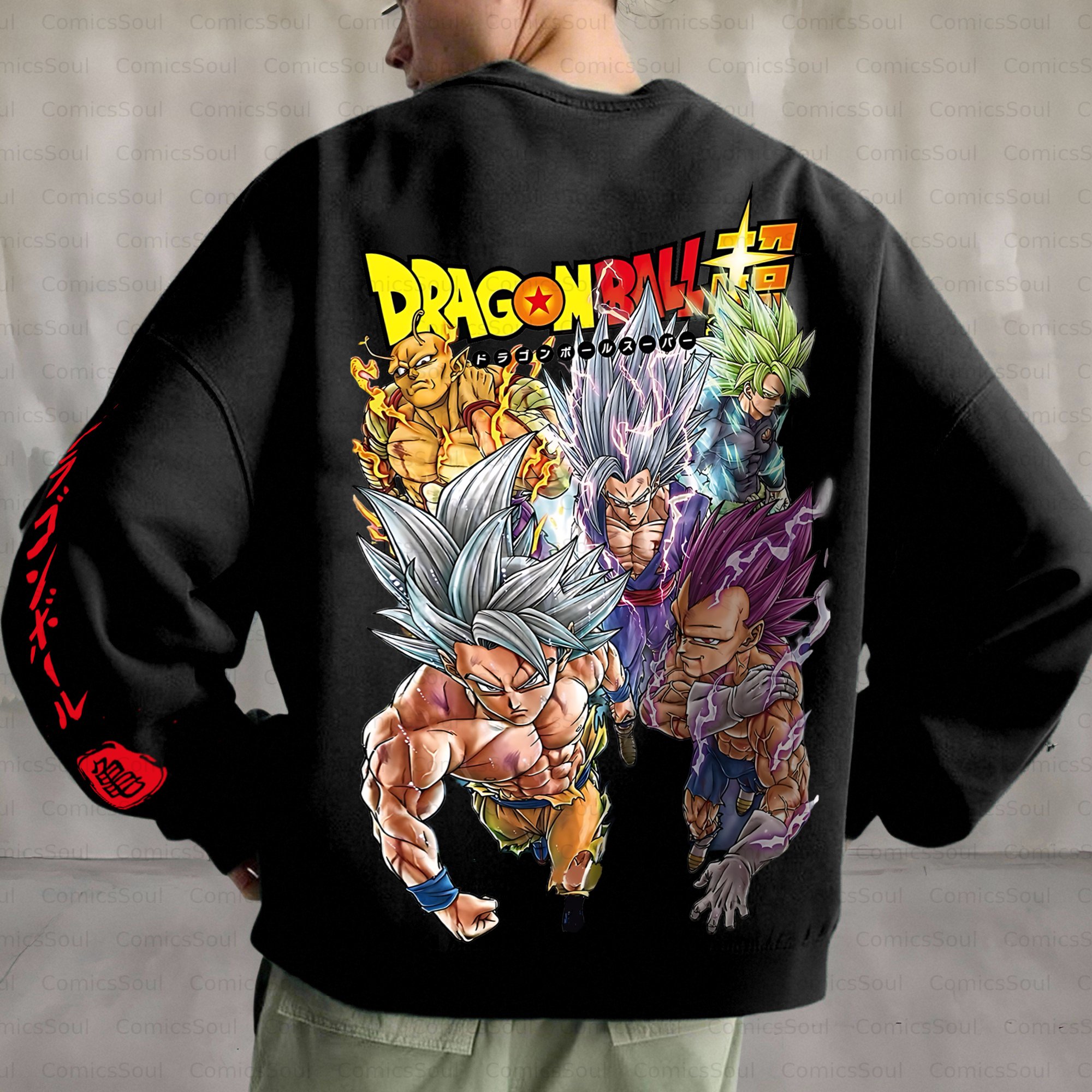 Plus Velvet Unisex Anime Inspired Vintage Sweatshirt